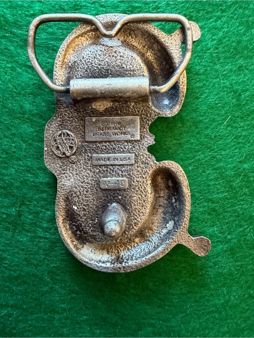 Vintage Bergamont Brass Works “Mythical Creatures” Belt Buckle, Pewter